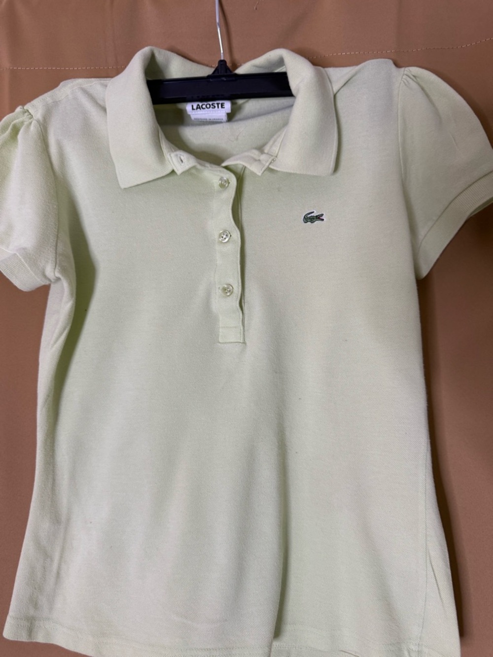 Lacoste Girls Pale Green Polo Top